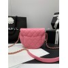 Chanel mini messenger 2023 pink CC caviar leather bag