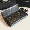 Chanel black lambskin silver hardware wallet