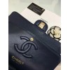 CHANEL 1112 royalblue Large 2.55 Calfskin Leather Flap Bag with Gold Hardware