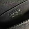Chanel Grained Calfskin Boy Bag with Top Handle Black A14041 VS03895
