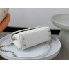 Chanel Coco Handle White Large Caviar Bag