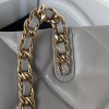 Chanel 22B tote 19 gray lampskin bag
