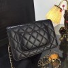 CHANEL WOC SHOULDER BAG lambskin gold&silver hardware
