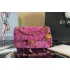 Chanel 21A Jewel Chain Pink Velvet Bag