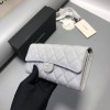 Chanel gray caviar wallet