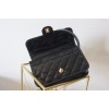 Chanel 22k Patent Calfskin & Gold-Tone Metal Black Bag