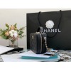 Chanel 22A Mini Vanity Caviar Black Leather Bag