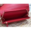 Chanel Woc CC caviar leather red 19cm