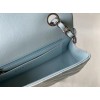 Chanel classic multicolor light blue CF flap bag 20cm
