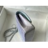 Chanel classic multicolor light blue CF flap bag 25cm