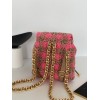 Chanel pink tweed bag