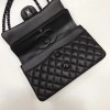 Chanel classic CF Lambskin Soft Leather Quilted Bag 25cm All Black