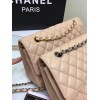 CHANEL 1112 beige 2.55 Calfskin Leather Flap Bag with Gold Hardware