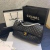 Chanel Flap Travel Bag in Gold Black