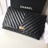 Chanel Palm print calfskin clutch
