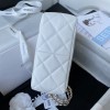 Chanel small tote bag white leather AS3223