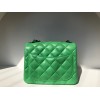 Chanel classic flap green 17cm bag