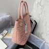 Chanel tote shopping CC beige leather pink bag