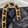 Chanel 22B tote 19 black lampskin bag