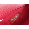 Chanel 25cm Caviar Red leather Boy bag Gold Hardware