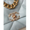 Chanel flap bag light blue 19 bag 26cm