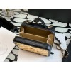 Chanel Lambskin & Gold Metal Clutch with Chain AP2393