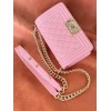 Chanel leboy pink lambskin leather gold hardware bag