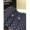 CHANEL 1112 royalblue Large 2.55 Calfskin Leather Flap Bag with Gold Hardware