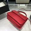 Chanel Trendy CC Red V Quilter Top Handle Bag