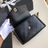 Chanel black gold hardware flap bag