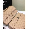 CHANEL 1112 beige 2.55 Calfskin Leather Flap Bag with Gold Hardware