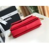 Chanel red gold hardware flap bag