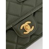 Chanel 22k Calfskin & Gold-Tone Metal Green Mini Bag