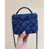 Chanel denim vanity comestic bag
