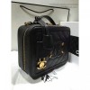 Chanel CC Filigree Vanity Case Bag Black Grained Calfskin A93343 VS00421