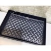 Chanel pouch lampskin silver hardware