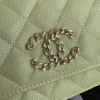 Chanel woc flap caviar leather bag green AP794 2020