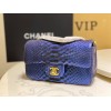 Chanel Classic Blue Python Mini Bag