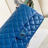 Chanel flap bag 2 tone blue bag 25cm