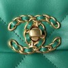 Chanel 19 flap green gold hardware bag 26cm