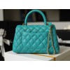 Chanel Coco Handle Blue Small Caviar Bag