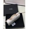 Chanel woc caviar handle white leather bag