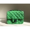 Chanel classic flap green 17cm bag