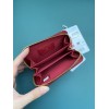 Chanel CC caviar gold hardware filigree red wallet