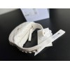 Chanel white lambskin pouch