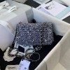 Chanel flap bag sequen blue 20cm AO112