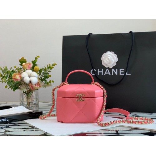 Chanel Lambskin Small Vanity Case AS2630 Pink