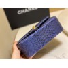 Chanel Classic Blue Python Mini Bag