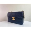 Chanel CF flapbag black lambskin 24k gold hardware large bag