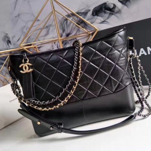 Chanel Chanels Gabrielle Hobo Bag Black A93824 VS00185